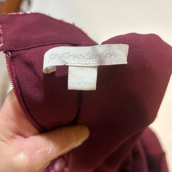 Jonathan Simkhai Metallic Vine Jacquard Mock Neck Dress - Picture 7 of 16